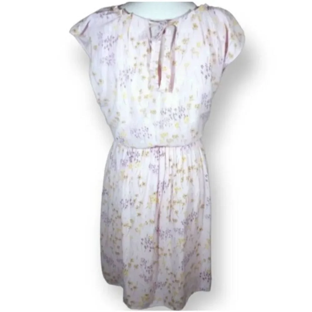LC LAUREN CONRAD PINK, PURPLE, YELLOW FLORAL DRESS SZ.L/XL EUC. - Picture 5 of 7